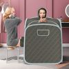 800W 2 Person Portable Steam Sauna Tent SPA with Hat Side Holes 3L Steamer