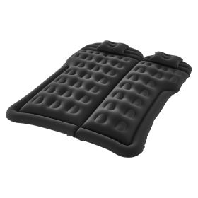VEVOR Car Air Mattress, Inflatable Car Camping Mattress, Flocking Thickened Travel Beds, Durable Portable Sleeping Pad with Air Pump, 2 Pillows