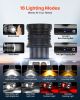VEVOR Headlamp, Bright LED Rechargeable Headlight, Lightweight Head Flashlight with 16 Lighting Modes, Adjustable Headband & 90° Angle