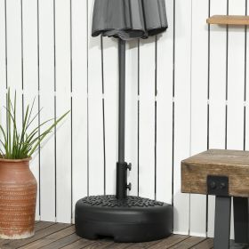 Half Round Umbrella Base (Option: Black-510x380x190 mm)
