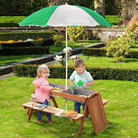 Kids 1 Sand and Water Table (Option: Natural-1000x490x165 mm)