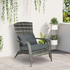 Patio Adirondack Chair (Option: Gray-760x580x220 mm)